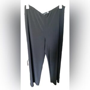 SYMPLI Black Flowy Stretch Pull-On Straight Leg Pants Size 10 EUC SPANDEX POLY